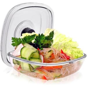 imageNutriChef Air Vacuum Seal Food Container  1 Liter Capacity Kitchen Reusable Airtight Food Saver Sealer Storage Box Canister Meal Prep Lunch Bread Cereal Keeps Food Fresh Tasty  PKVSCN1LContainer