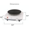 imageElectric Countertop Single Food Burner  Buffet Hot Plate Dish Warmer with Adjustable Temp LED Light  Use with Stainless Steel Cast Iron Magnetic Cookwares  Home Camping  NutriChef PKST11 White One Size