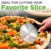 imageNutriChef 4Inch Pizza Cutter Wheel  Sharp Stainless Steel Slicer with Builtin Finger Guard ampamp NonSlip Plastic Handle  Cuts Through Crusts Bread Pies Dough ampamp More  Dishwasher Safe