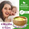 imageNutriChef Bamboo Baby Feeding Bowl  Wooden Infant Toddler Dish and Spoon Set wSilicone Suction Base for Stay Put Eating For Children Aged 472 Months SparkleBowl