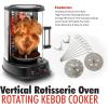 imageNutriChef Countertop Vertical Rotating Oven  Rotisserie Shawarma Machine Kebob Machine Stain Resistant ampamp Energy Efficient WHeat Resistant Door Includes Kebob Rack with 7 Skewers