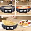 imageNutriChef Crepe Maker  Cooks Bacon Roti Tortillas ampamp Omelets  Easy to Clean Detachable Cooktop  12 inch Cook Area with Adjustable Temperature  Includes Wooden Spatula ampamp Batter Spreader