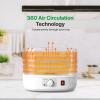imageNutriChef Electric Countertop Food Dehydrator  Professional MultiTier Food Preserver  Dehydrates Fish Meats Mushrooms Fruits ampamp Vegetables  5 Easy to Clean Stackable Trays One Size BlackMilky white