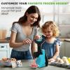 imageNutriChef Electric Frozen Fruit Dessert Maker  Fruit Sorbet Machine  Make Ice Cream Dessert Gelato Smoothies Slushies ampamp Frozen Yogurt  Includes Food Plunger ampamp Recipe Book  Blue