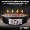 imageNutriChef Electric Griddle ampamp Crepe Maker  Nonstick 12 Inch Hot Plate Cooktop  Adjustable Temperature Control  Batter Spreader ampamp Wooden Spatula  Used Also For Pancakes Blintzes ampamp EggsOne Size