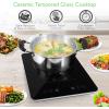imageNutriChef Electric Induction CookTop  Upgraded Tech Single Digital Portable Countertop stove Burner Kids Safety Lock  Made For Magnetic ampamp Cast Iron Pots  120V PKSTIND24