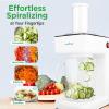 imageNutriChef Electric Vegetable Spiralizer  3Blade Zucchini Spiralizer Noodle Maker Veggie Spiral Slicer for Healthy Zoodles Salad Pasta ampamp Garnishes  DishwasherSafe FoodGrade Design
