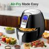 imageNutriChef Hot Air Fryer Oven  wDigital Display Electric Big 37 Qt Capacity Stainless Steel Kitchen Oilless Convection Power Multi Cooker wBasket Pan  Use for Baking Grill  Black One Size