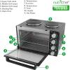 imageNutriChef Kitchen Convection Oven  Electric Countertop Rotisserie Toaster Oven Cooker with Food Warming Hot Plates 30 quart AZPKRTO28