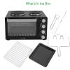 imageNutriChef Kitchen Convection Oven  Electric Countertop Rotisserie Toaster Oven Cooker with Food Warming Hot Plates 30 quart AZPKRTO28