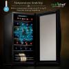 imageNutriChef PKCWC340 Wine Fridge 34 Bottle Single Zone Beverage Chiller 935L Capacity 33x19x17 IN BlackBlack