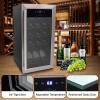 imageNutriChef PKCWC340 Wine Fridge 34 Bottle Single Zone Beverage Chiller 935L Capacity 33x19x17 IN BlackStainless Steel