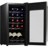 imageNutriChef PKCWC340 Wine Fridge 34 Bottle Single Zone Beverage Chiller 935L Capacity 33x19x17 IN BlackStainless Steel