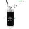 imageNutriChef Pressurized Growler Tap System  128oz Stainless Steel Homebrew Mini Keg Dispenser Portable Kegerator Kit  Co2 Pressure Regulator Keeps Carbonation for Craft Beer Draft 