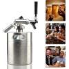 imageNutriChef Pressurized Growler Tap System  Stainless Steel Mini Keg Dispenser Portable Kegerator Kit  Co2 Pressure Regulator Keeps Carbonation for Craft Beer Draft and Homebrew  64oz