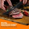 imageNutriChef Steak Knife Set of 8  Premium Serrated Stainless Steel Kitchen Knife Set  Ergonomic Design Sharp Blades NonStick ampamp RustResistant  Perfect for Home BBQs ampamp Restaurants BlackBlack