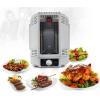 imageNutriChef Vertical Rotisserie Oven Roaster  Electric Shawarma ampamp Kebab Machine with Skewers Basket Tower Poultry Rack Drip Tray  For Chicken Turkey Lamb Beef  White