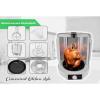 imageNutriChef Vertical Rotisserie Oven Roaster  Electric Shawarma ampamp Kebab Machine with Skewers Basket Tower Poultry Rack Drip Tray  For Chicken Turkey Lamb Beef  White