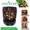 imageNutriChef Vertical Rotisserie Oven Roaster  Rotating ShawarmaKebab Machine with Skewer and Rack Basket Tower Roasting Rack Poultry Tower Drip Tray  For Meat Chicken Turkey Lamb  PKRT15 WhiteBlack