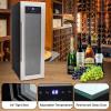 imageNutrichef 18 Bottle Slim Wine Fridge  Red ampamp White Wine Chiller  Adjustable Temperature Control 41F to 64F  Ultra Quiet Operation  Mini Wine Cooler for Home ampamp Office 30x13x17 INStainless Steel