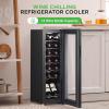imageNutrichef 18 Bottle Slim Wine Fridge  Red ampamp White Wine Chiller  Adjustable Temperature Control 41F to 64F  Ultra Quiet Operation  Mini Wine Cooler for Home ampamp Office 30x13x17 INBlack