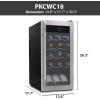 imageNutrichef 18 Bottle Slim Wine Fridge  Red ampamp White Wine Chiller  Adjustable Temperature Control 41F to 64F  Ultra Quiet Operation  Mini Wine Cooler for Home ampamp Office 30x13x17 INBlack