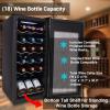 imageNutrichef 18 Bottle Slim Wine Fridge  Red ampamp White Wine Chiller  Adjustable Temperature Control 41F to 64F  Ultra Quiet Operation  Mini Wine Cooler for Home ampamp Office 30x13x17 INBlack