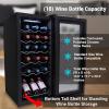 imageNutrichef 18 Bottle Slim Wine Fridge  Red ampamp White Wine Chiller  Adjustable Temperature Control 41F to 64F  Ultra Quiet Operation  Mini Wine Cooler for Home ampamp Office 30x13x17 INBlack