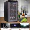 imageNutrichef 18 Bottle Slim Wine Fridge  Red ampamp White Wine Chiller  Adjustable Temperature Control 41F to 64F  Ultra Quiet Operation  Mini Wine Cooler for Home ampamp Office 30x13x17 INBlack