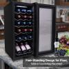 imageNutrichef 18 Bottle Slim Wine Fridge  Red ampamp White Wine Chiller  Adjustable Temperature Control 41F to 64F  Ultra Quiet Operation  Mini Wine Cooler for Home ampamp Office 30x13x17 INBlack