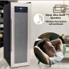 imageNutrichef 18 Bottle Slim Wine Fridge  Red ampamp White Wine Chiller  Adjustable Temperature Control 41F to 64F  Ultra Quiet Operation  Mini Wine Cooler for Home ampamp Office 30x13x17 INStainless Steel