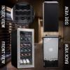 imageNutrichef 18 Bottle Wine Fridge  Dual Zone Wine Chiller  Adjustable Temperature 41F to 64F  Ultra Quiet Operation  Wine Cooler For Home ampamp Office  Free Standing 32x13x19 IN  Black