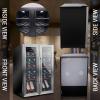 imageNutrichef 24 Bottle Wine Fridge  Dual Zone Wine Chiller  Adjustable Temperature 41F to 64F  Ultra Quiet Operation  Wine Cooler For Home ampamp Office  Free Standing 31x19x20 IN  BlackStainless Steel