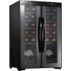 imageNutrichef 24 Bottle Wine Fridge  Dual Zone Wine Chiller  Adjustable Temperature 41F to 64F  Ultra Quiet Operation  Wine Cooler For Home ampamp Office  Free Standing 31x19x20 IN  BlackBlack