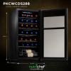 imageNutrichef 24 Bottle Wine Fridge  Dual Zone Wine Chiller  Adjustable Temperature 41F to 64F  Ultra Quiet Operation  Wine Cooler For Home ampamp Office  Free Standing 31x19x20 IN  BlackStainless Steel