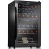 imageNutrichef 24 Bottle Wine Fridge  Dual Zone Wine Chiller  Adjustable Temperature 41F to 64F  Ultra Quiet Operation  Wine Cooler For Home ampamp Office  Free Standing 31x19x20 IN  BlackBlack