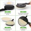 imageNutrichef Electric Crepe Maker  8inch Nonstick Cooktop with OnOff Switch  Cooks Roti Tortillas ampamp Pancakes  Automatic Temperature Control ampamp Cool Touch Handle  Includes Food Bowl Whisk ampamp SpatulaDark Black