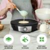 imageNutrichef Electric Crepe Maker Pan ampamp Griddle  12 Inch Nonstick Cooktop LED Indicators ampamp Adjustable Temperature Control Includes Spatula Batter Spreader Cooks Crepes Roti ampamp Pancakes