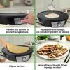 imageNutrichef Electric Crepe Maker Pan ampamp Griddle  12 Inch Nonstick Cooktop LED Indicators ampamp Adjustable Temperature Control Includes Spatula Batter Spreader Cooks Crepes Roti ampamp Pancakes