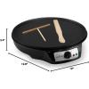 imageNutrichef Electric Crepe Maker Pan ampamp Griddle  12 Inch Nonstick Cooktop LED Indicators ampamp Adjustable Temperature Control Includes Spatula Batter Spreader Cooks Crepes Roti ampamp Pancakes