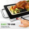 imageNutrichef Electric Hot Plate Tray Dish Warmer with Black Glass Top  Ideal for Home Buffet Parties Kitchen ampamp Dinners  Portable ampamp Perfect for Tables or Countertops  145 L x 86 W145 x 86 Inches