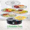 imageNutrichef Food Dehydrator Machine  Dehydrates Beef Jerky Meat Food Fruit Vegetables ampamp Dog Treats  Great For At Home Use  HighHeat Circulation for Even Dehydration  5 Easy to Clean TraysDark Black