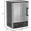imageNutrichef Vertical Countertop Oven with Rotisserie Bake Broil ampamp Kebab Rack Functions  Adjustable Settings  2 Shelves  1500W  Thanksgiving Turkey  Includes Grill Kebab skewer racks ampamp bake pan