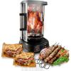 imageNutriChef Countertop Vertical Rotating Oven  Rotisserie Shawarma Machine Kebob Machine Stain Resistant ampamp Energy Efficient WHeat Resistant Door Includes Kebob Rack with 7 Skewers