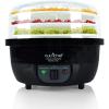 imageNutriChef Food Dehydrator Machine and Professional Electric Steamer Cooker Meat Preserver Beef Jerky Maker Fruit Dryer Steams Rice and Vegetables with Stackable Trays in White  PKFDSRC10WTBlackChrome