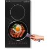 imageNutriChef Kitchen Dual Induction Cooktop  Kitchen w Digital Display StainResistant Compact ampamp Space Saving 1800 Watt Heating Element Power 9 Levels Power Setting