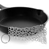 imageNutriChef Stainless Steel Cast Iron Cleaner  394quotx394quot Rustproof Dishwasher Safe Chainmail Metal Scraper Cleaning Tool for Preseasoned Pans Pot Dutch Oven Skillet Wok Waffle Iron  NutriChef NCCISSC84