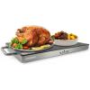 imageNutriChef Stainless Warming Hot Plate  Keep Food Warm w Portable Electric Food Tray Dish Warmer w Black Glass Top For Restaurant Parties Buffet Serving Table or Countertop Use  AZPKWTR30