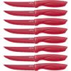 imageNutriChef Steak Knife Set of 8  Premium Serrated Stainless Steel Kitchen Knife Set  Ergonomic Design Sharp Blades NonStick ampamp RustResistant  Perfect for Home BBQs ampamp Restaurants BlackRed
