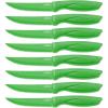 imageNutriChef Steak Knife Set of 8  Premium Serrated Stainless Steel Kitchen Knife Set  Ergonomic Design Sharp Blades NonStick ampamp RustResistant  Perfect for Home BBQs ampamp Restaurants BlackGreen